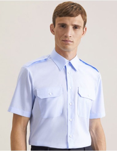 SEI-146761-Mens Pilot Shirt Regular Shortsleeve